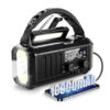 RADIO CON LINTERNA RECARGABLE CON PANEL SOLAR 10,000 mAh