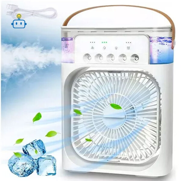 Aire Acondicionado Portátil Led 3 En 1 Enfriador Ventilador